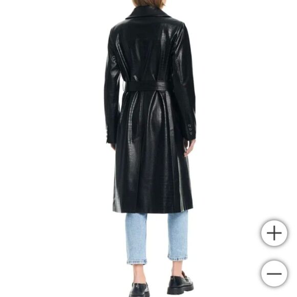 Vince Camuto faux leather long coat - Picture 2 of 4